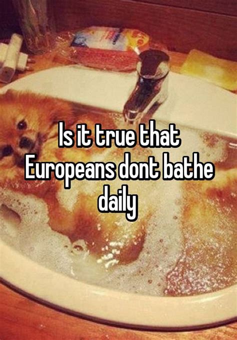 Do Europeans bathe daily?